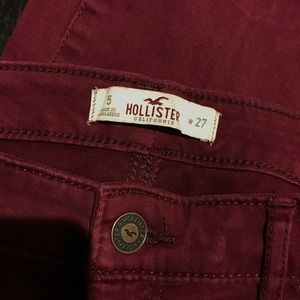 Maroon skinny jean